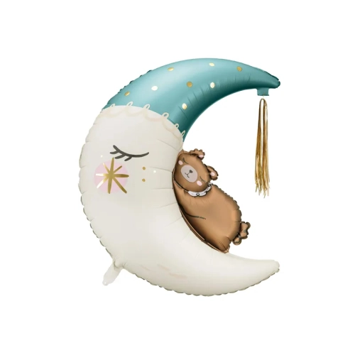 Fólia lufi Medve a Holdon, kék, 80 x 98 cm