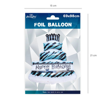 Folijski balon Happy Birthday s konji 45 cm