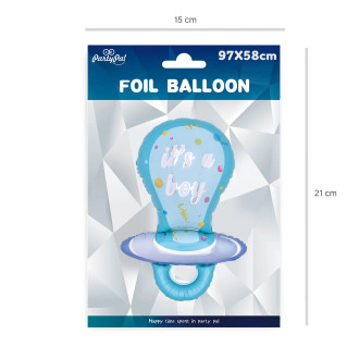 Folijski balon modra dudo “It’s a boy”, 58 × 97 cm
