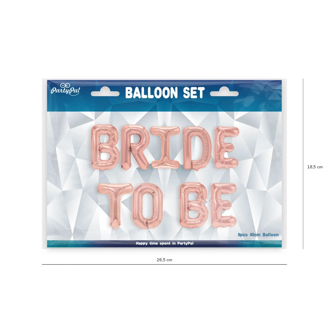 Fólia lufi felirat Bride to Be rózsaarany