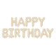 Fólia léggömb felirat Happy Birthday, 340 x 35 cm, bézs Fólia léggömb felirat Happy Birthday, 340 x 35 cm, bézs