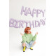 Fólia lufis felirat Happy Birthday – lila, 35 cm Fólia lufis felirat Happy Birthday – lila, 35 cm