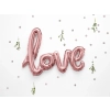 Fólia lufi „Love” felirat, rózsaarany, 73 x 59 cm