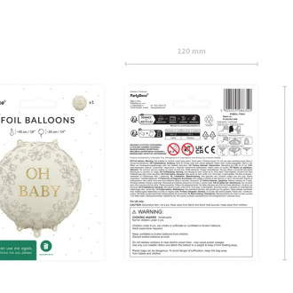 Folijski balon Oh Baby – 35 cm