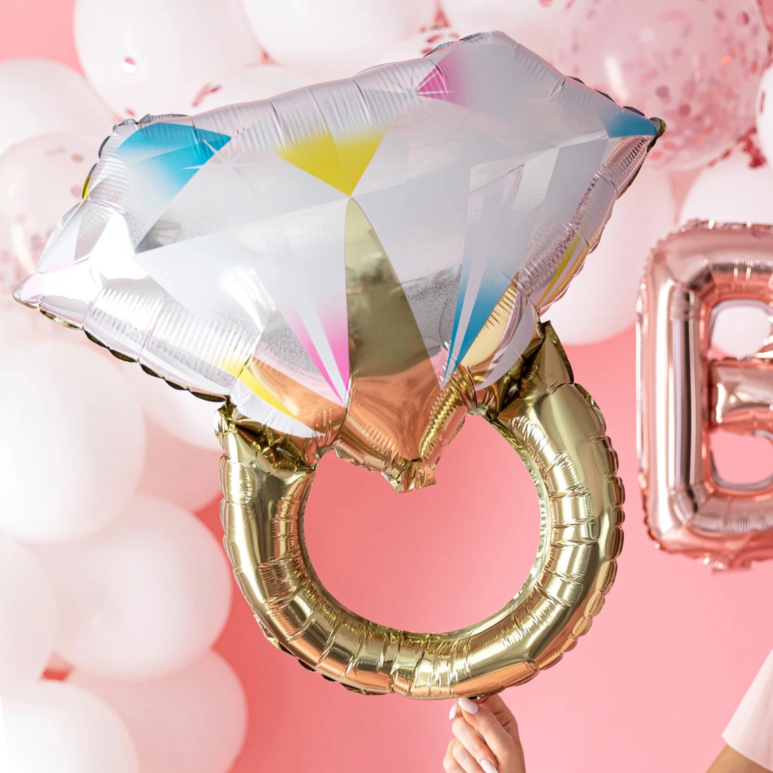 Balon din folie în formă de inel, 71 x 55 cm