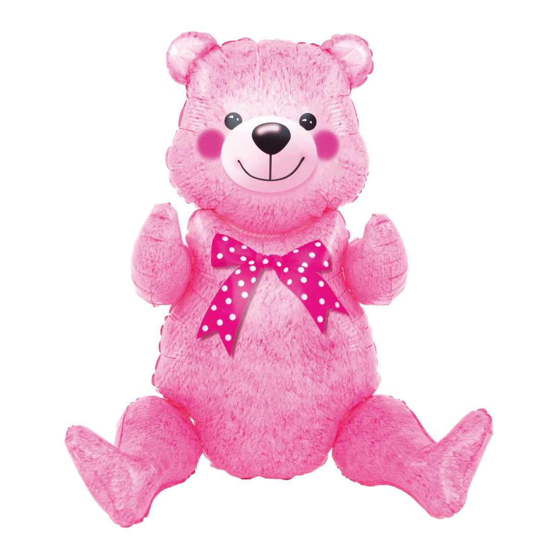 Fólia lufi Rózsaszín ülő maci 44×82,5 cm