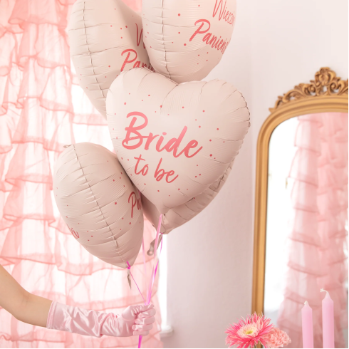 Fólia lufi Szív Bride to be, 45 cm Fólia lufi Szív Bride to be, 45 cm