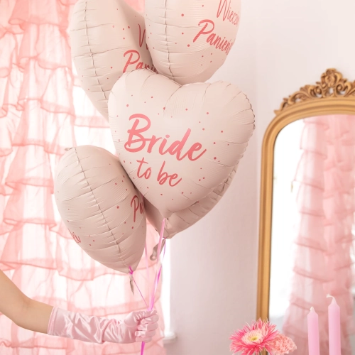 Balon din folie în formă de inimă Bride to be, 45 cm
