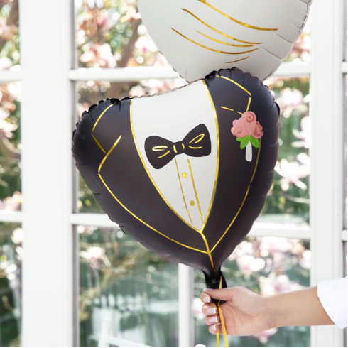 Fólia lufi szív – Vőlegény, 45 cm Fólia lufi szív – Vőlegény, 45 cm