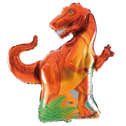 Piros T-rex fólia lufi, 76 × 91 cm