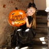Palloncino in alluminio zucca Happy Halloween 46 x 57 cm