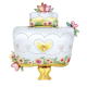 Fólia lufi Torta 59 x 85 cm – születésnapi dekoráció