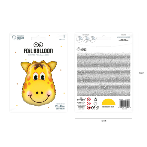 Fólia lufi – Zsiráf, 25 x 43 cm Fólia lufi – Zsiráf, 25 x 43 cm