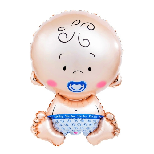 Balon folie Bebe cu suzetă, băiețel, 49 x 74 cm