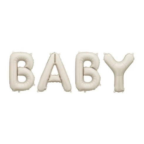 Fóliový balón Baby 90 cm - béžový