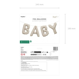 Folijski balon Baby 90 cm – bež