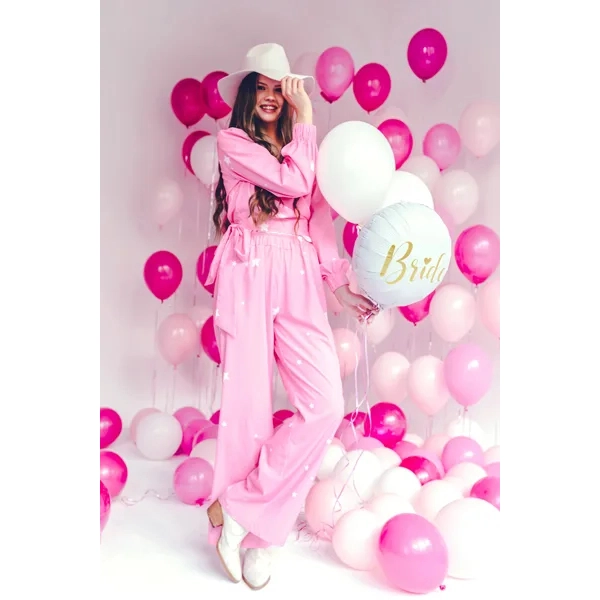 Fólia lufi Bride fehér, 45 cm, arany felirattal
