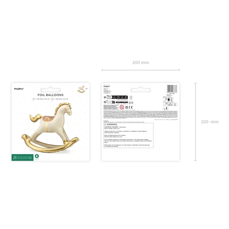 Balon din folie Cal de legănat - 106 cm