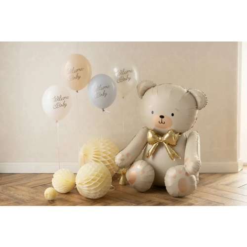 Balon din folie Ursuleț – 84 cm, crem