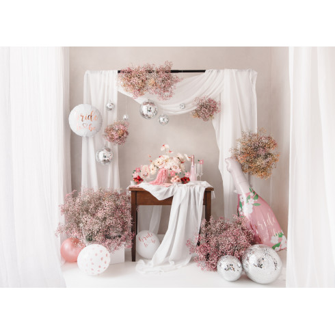 Folijski balon za nevestino zabavo 45 cm, bel z napisom Bride to be