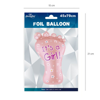 Folijski balon nogica It's a girl 45 x 79 cm