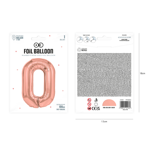 Fólia születésnapi lufi szám 0 rose gold – 100 cm-es óriás lufi az ünnepléshez Fólia születésnapi lufi szám 0 rose gold – 100 cm-es óriás lufi az ünnepléshez