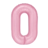 Balon din folie pentru ziua de naștere, cifră 0, roz, 100 cm