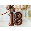 Balon din folie pentru aniversare, cifră 1, maro, 100 cm
