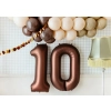 Balon din folie pentru aniversare, cifră 1, maro, 100 cm