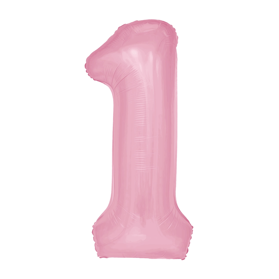 Fólia születésnapi lufi, 1-es szám, rózsaszín, 100 cm