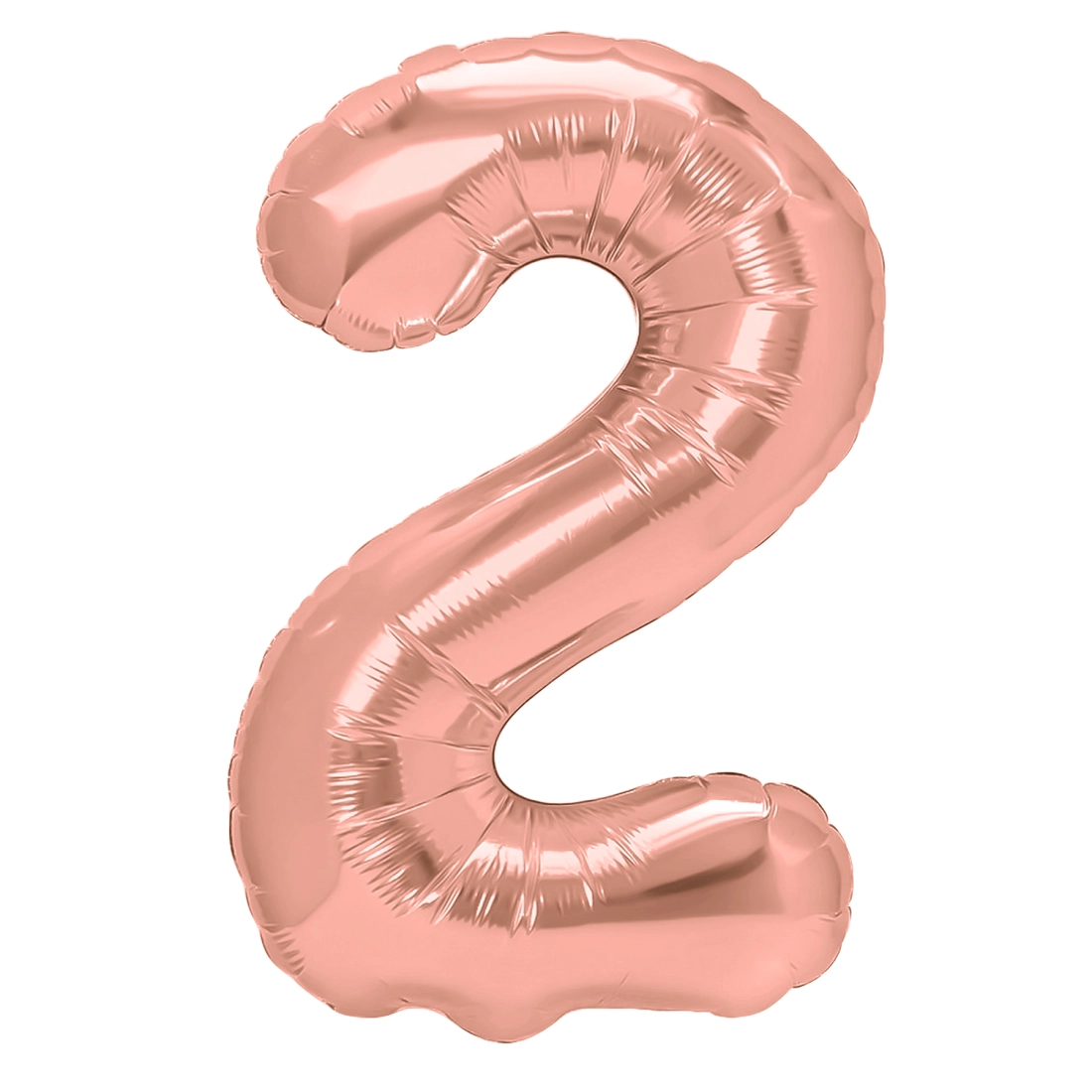 Balon aniversar din folie, cifră 2, rose gold – 100 cm, pentru petrecere