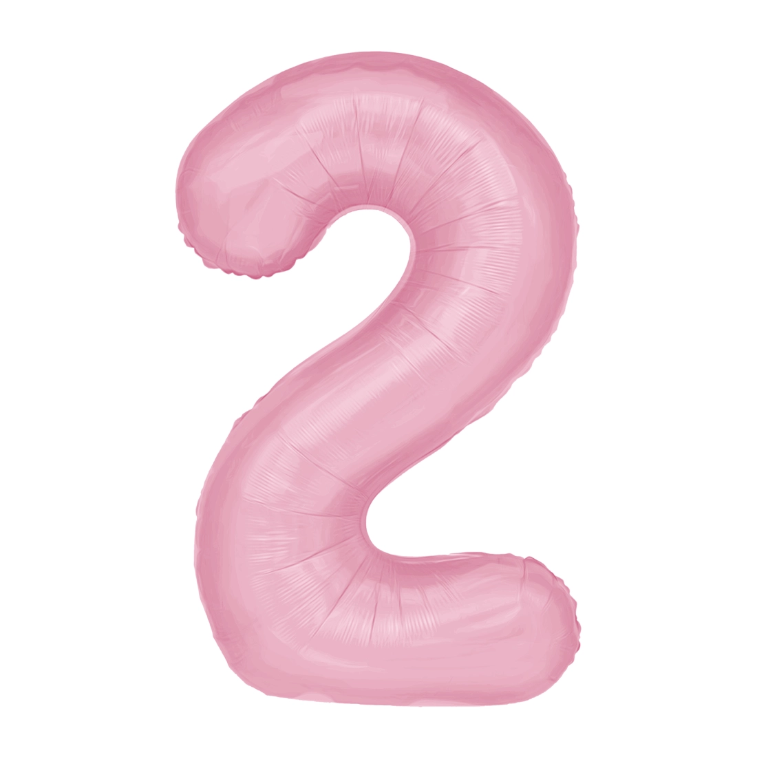 Fólia szülinapi lufiszám 2, rózsaszín, 100 cm