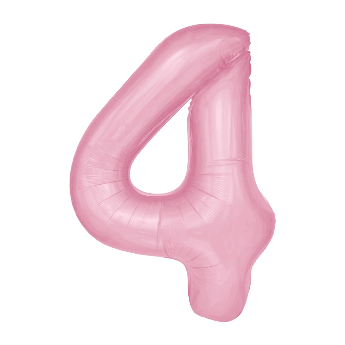 Fólia születésnapi lufi, 4-es szám, rózsaszín, 100 cm