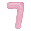 Fólia szülinapi lufi szám 7 rózsaszín 100 cm