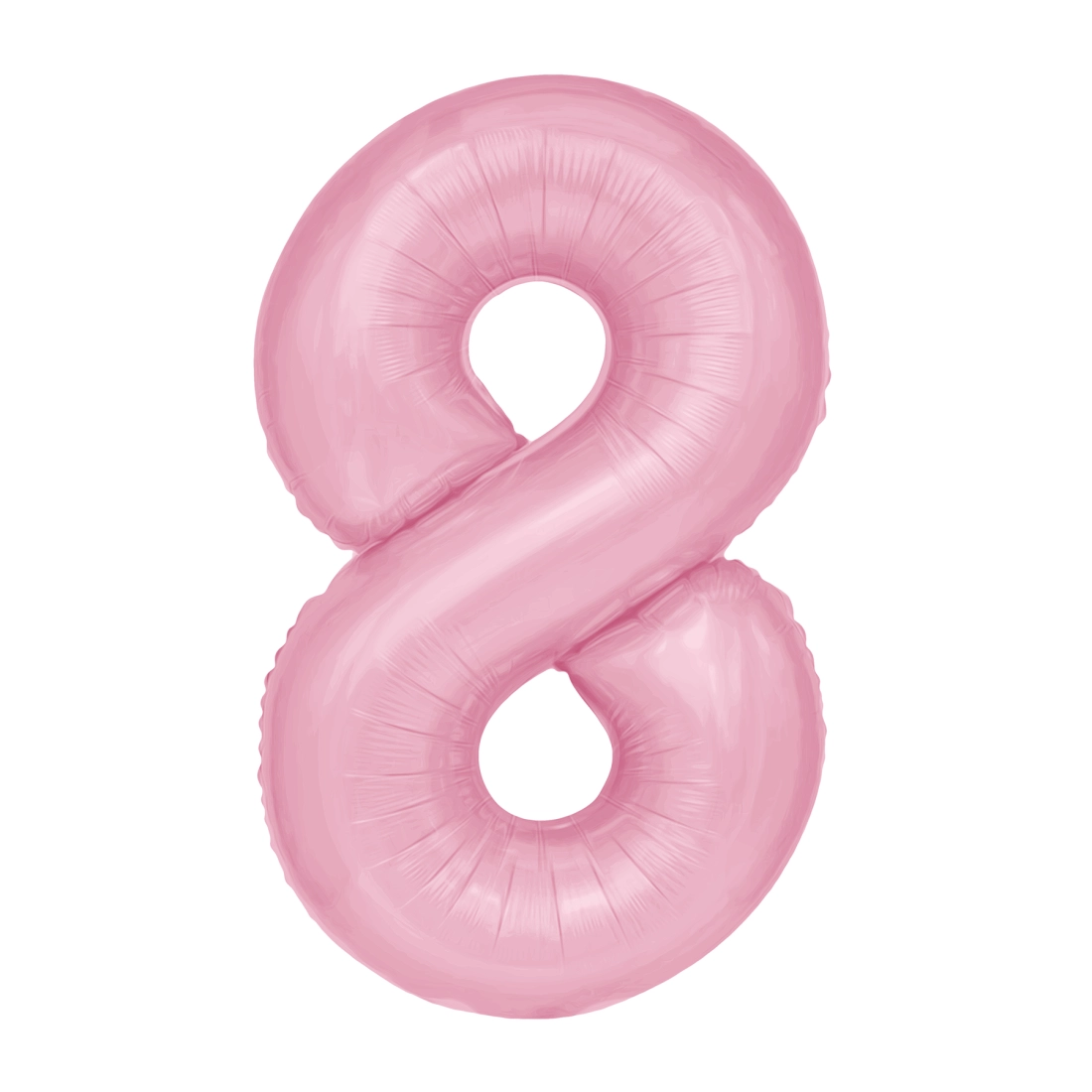 Balon din folie pentru aniversare, cifră 8, roz, 100 cm