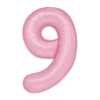Rózsaszín fólia születésnapi lufiszám 9, 100 cm