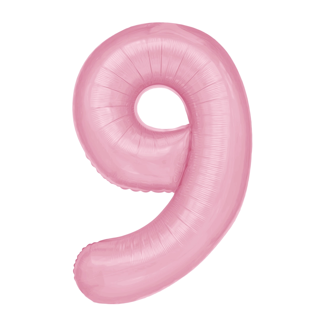 Rózsaszín fólia születésnapi lufiszám 9, 100 cm