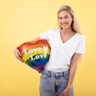 Folijasti balon v obliki srca Ljubezen je ljubezen 