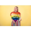 Balon din folie în formă de inimă Láska je láska „Love is Love”, mix de culori, 35 cm