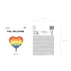 Balon din folie în formă de inimă Láska je láska „Love is Love”, mix de culori, 35 cm