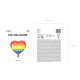 Fólia szív alakú lufi Love is Love – szerelem szerelem, vegyes színek, 35 cm