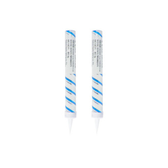 Fontana za torto bela z modro-srebrnimi črtami 12 cm, 2 kosa