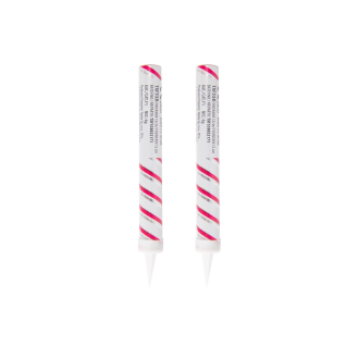 Fontana za torto bela z rožnato-srebrnimi črtami 12 cm, 2 kosa