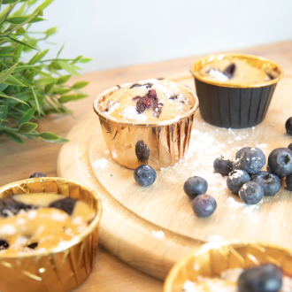 Modelčki za mafine v rožnato-zlati barvi – 20 kosov