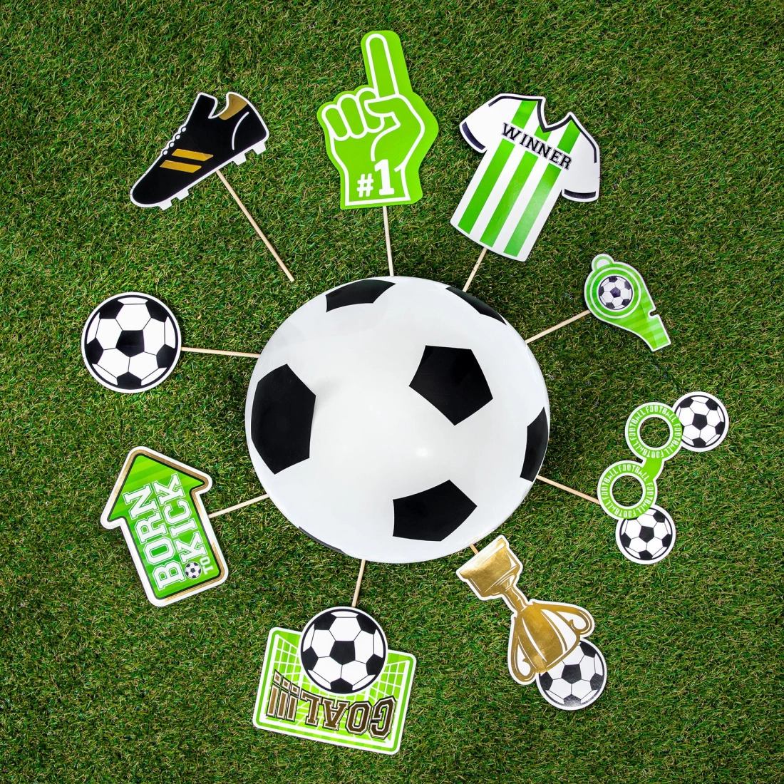 Futball fotó kellékek, 9 db