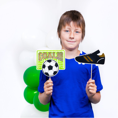 Futball fotó kellékek, 9 db Futball fotó kellékek, 9 db