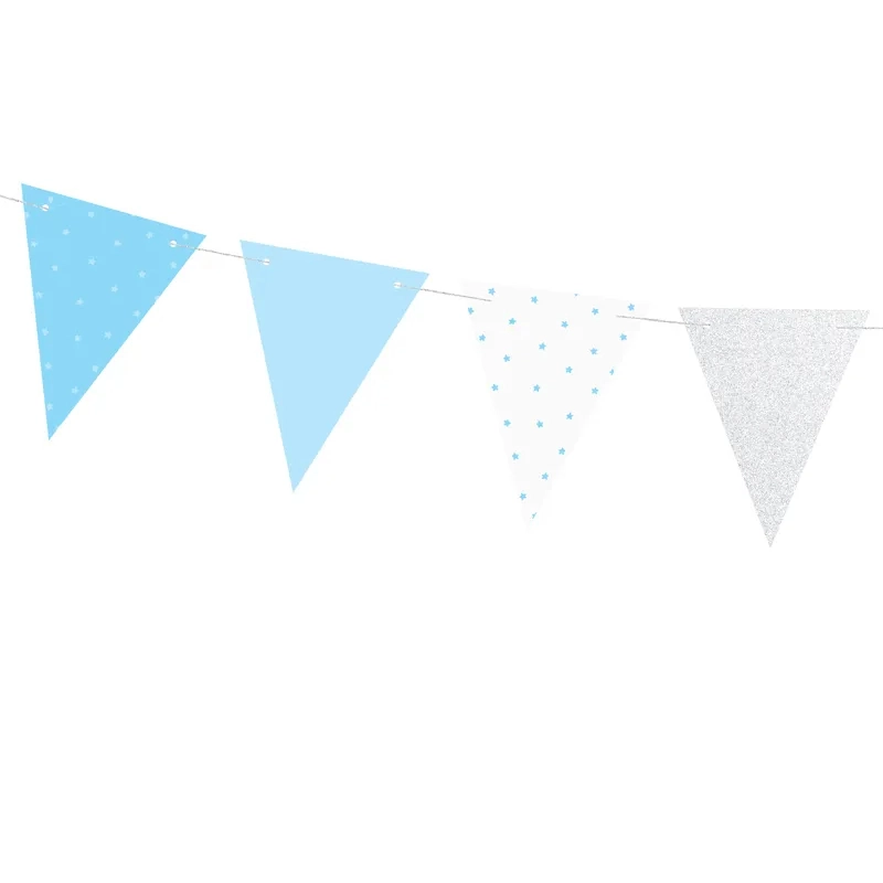 Girland 1. születésnap – kék zászlók, 1,3 m