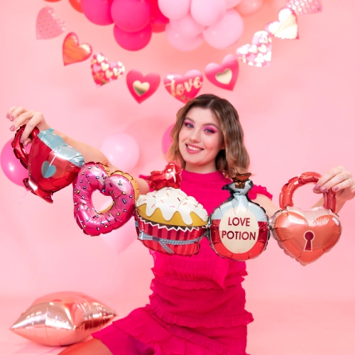 Balonski venček Sladka Ljubezen Valentin 101 x 27,5 cm