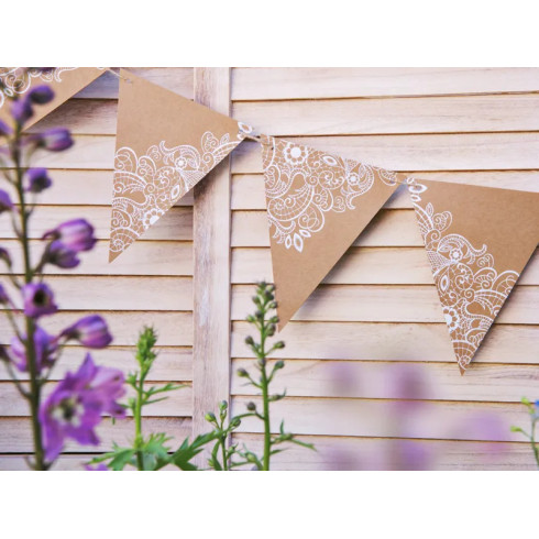 Smeđa kraft girlanda 210 cm