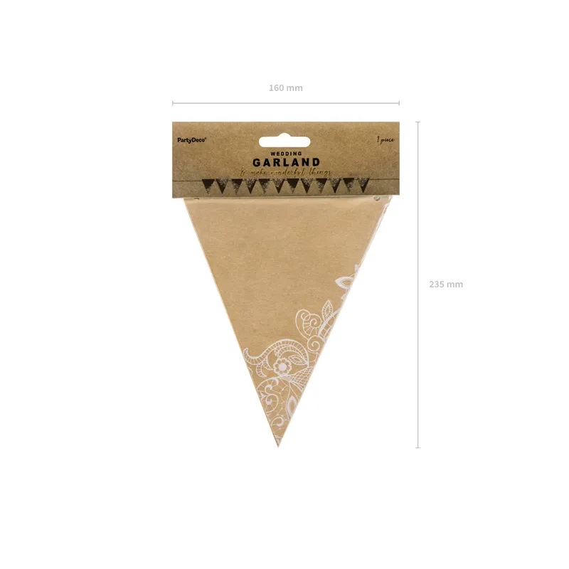 Barna kraft girland 210 cm